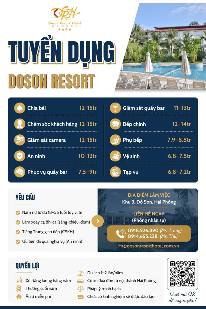 tuyen dung doson resort casino